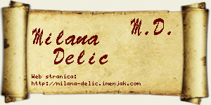 Milana Delić vizit kartica